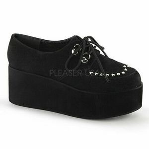 Demonia Heart Studded Platform Creepers